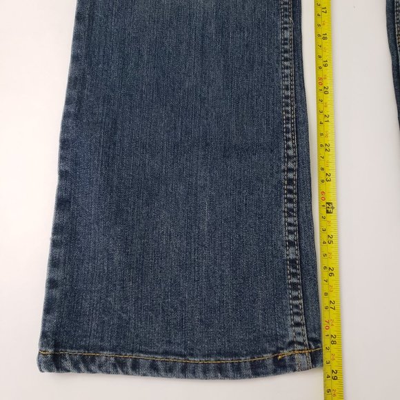 Aeropostale Jeans Chelsea Bootcut Y2K Low Rise Denim Womens Size 3/4 Short - Picture 5 of 16